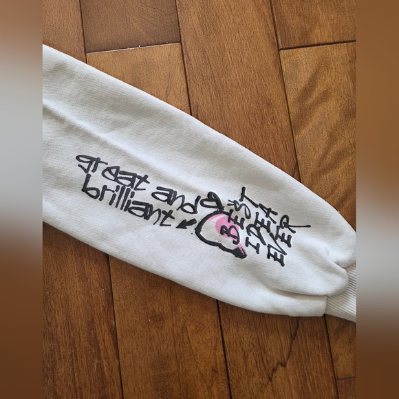 Zara Bugs Bunny Graphic White Hoodie Size 8 - Picture 5 of 8